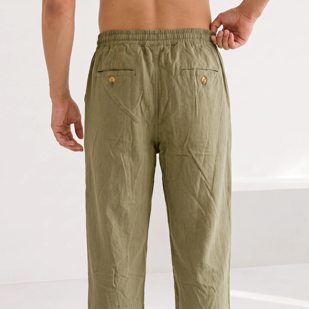 Straight Linen Pants
