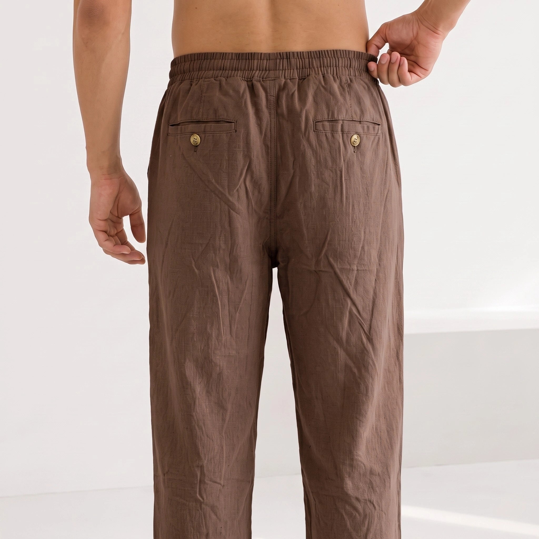 Straight Linen Pants