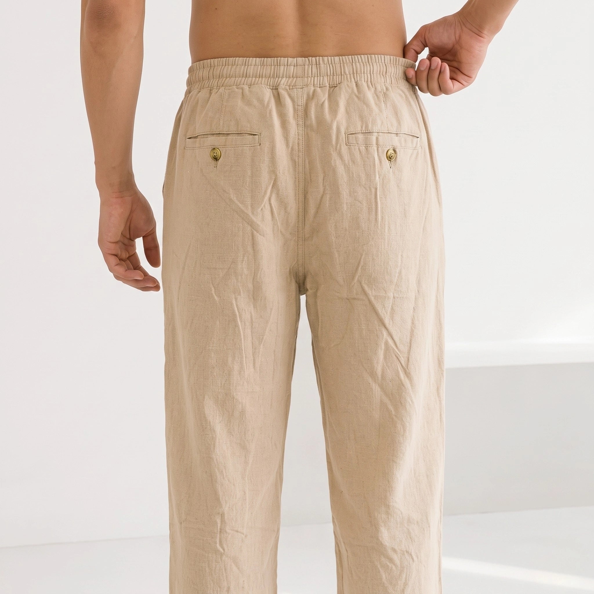 Straight Linen Pants