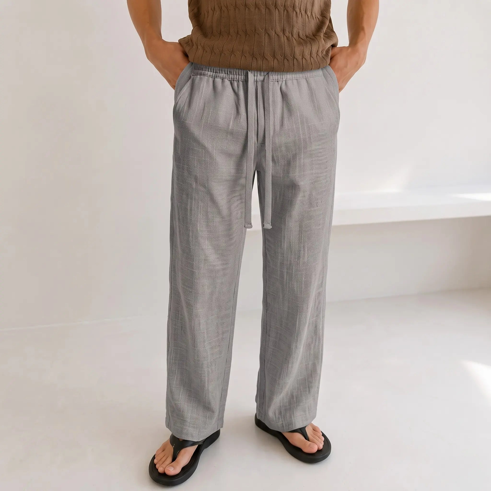 Straight Linen Pants