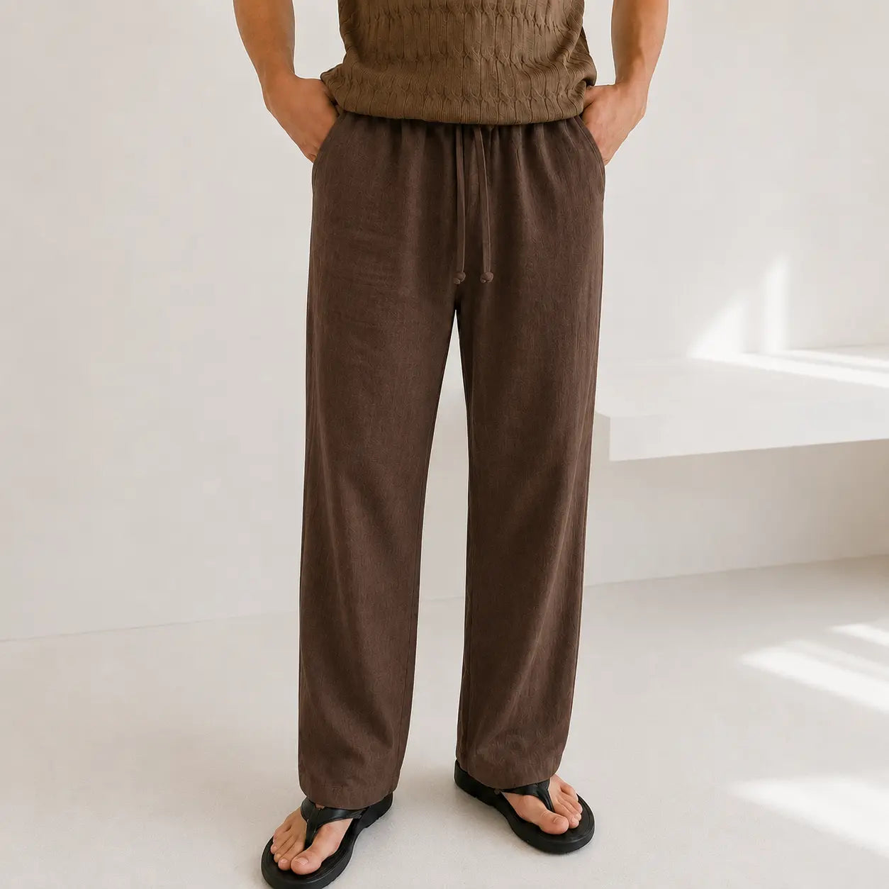 Straight Linen Pants