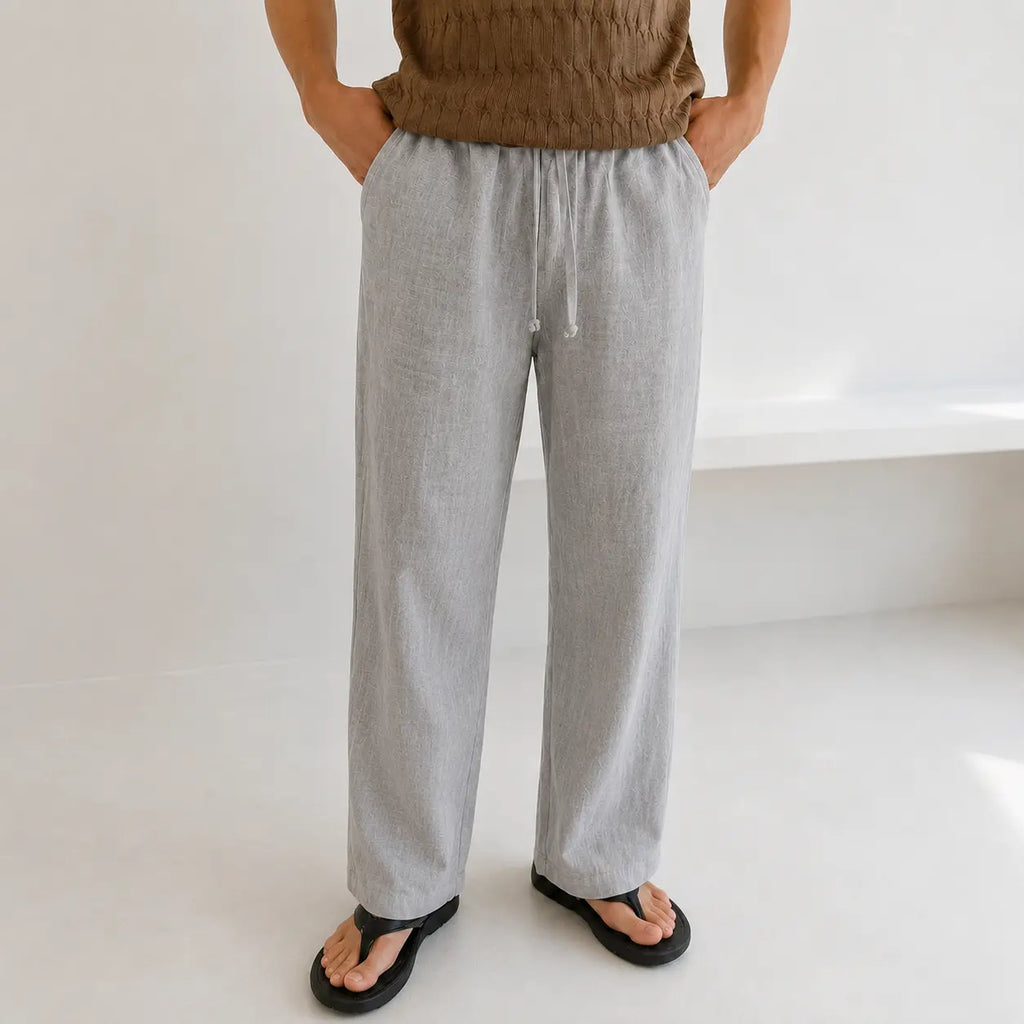 Straight Linen Pants