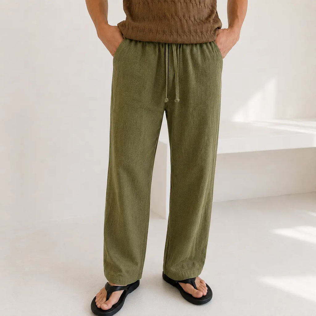 Straight Linen Pants